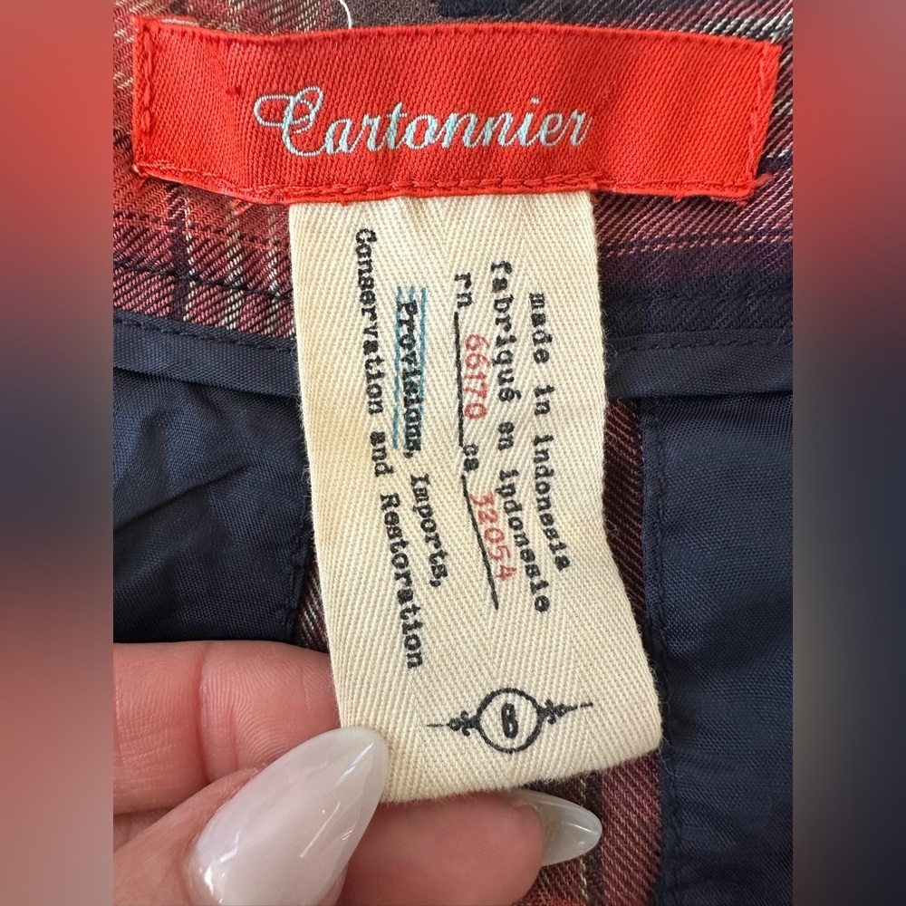 Anthropologie Cartonnier Tartan Plaid Cropped Pants - Picture 13 of 14